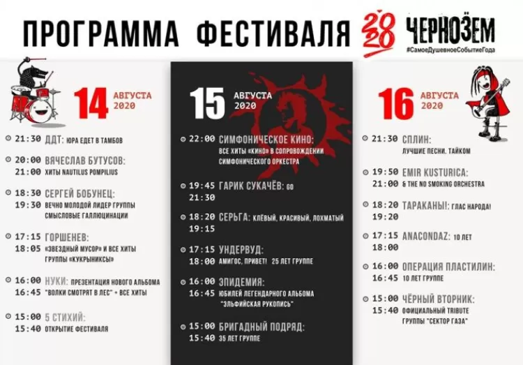 Чернозём 2020: билеты, даты и место проведения фестиваля