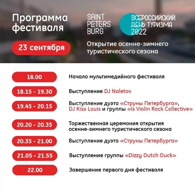 Всероссийский день туризма в Санкт-Петербурге